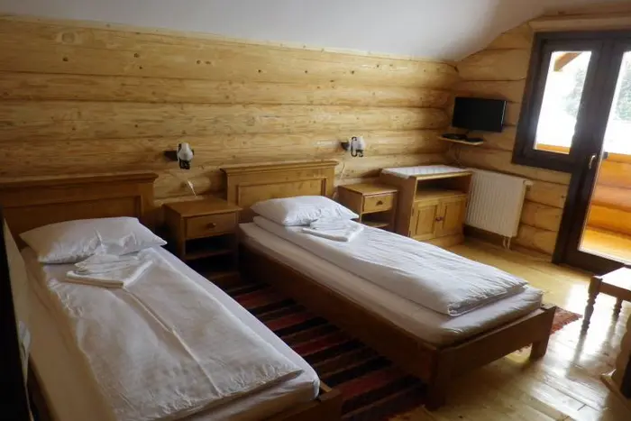 Example twin or double room used during a journey