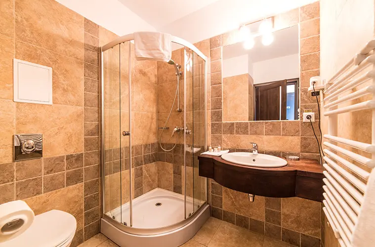 Example bathroom in rural accommodation