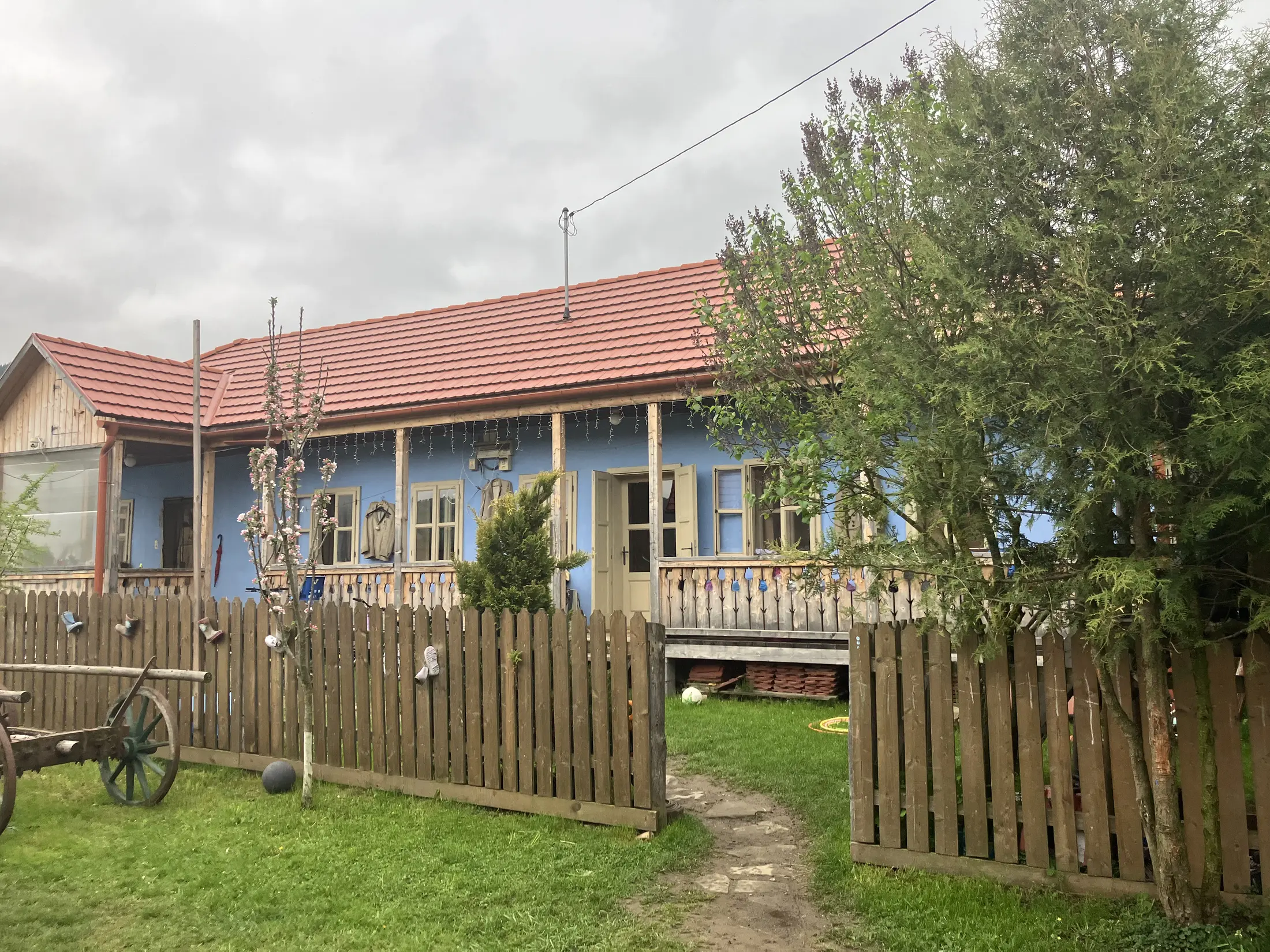 Traditional rural guesthouse among Transylvanian hills